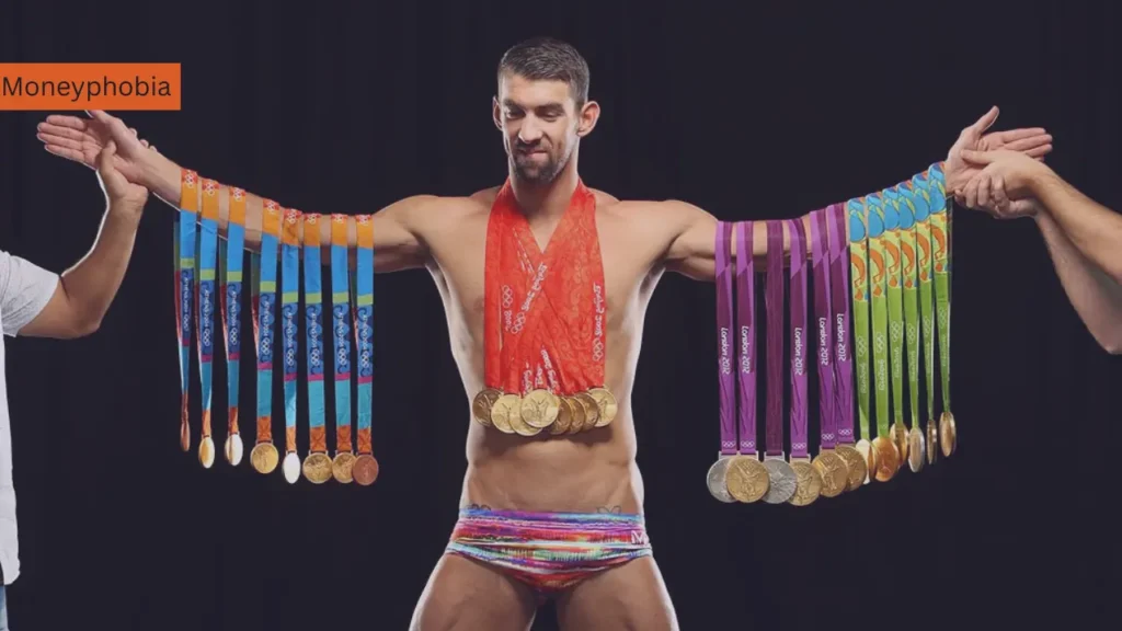 michael phelps photo with medals