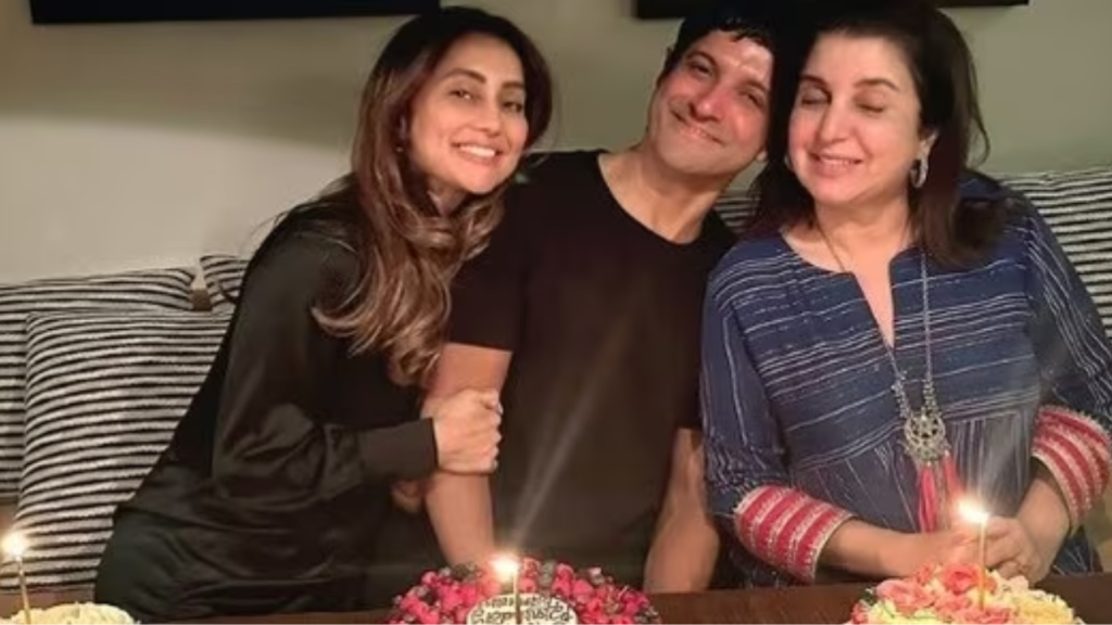 Farhan Akhtar, Farah Khan, and Anusha Dandekar Celebrate Joint Birthdays with Cake and Family