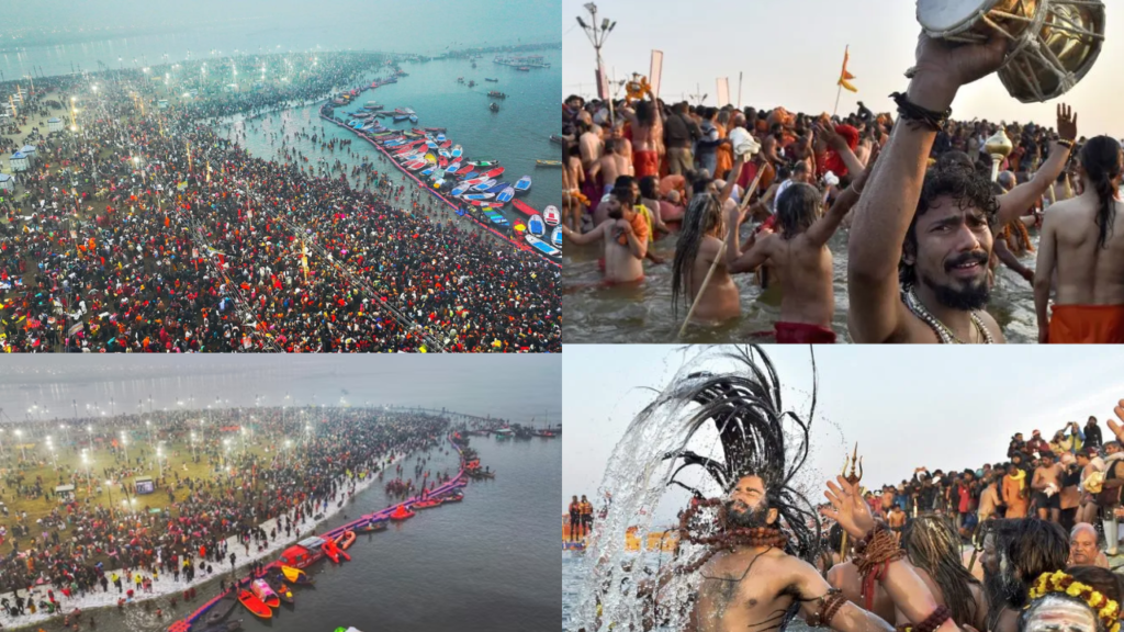 Maha Kumbh Mela 2025 Lakhs Take Holy Dip as Spiritual Mega Fair Begins