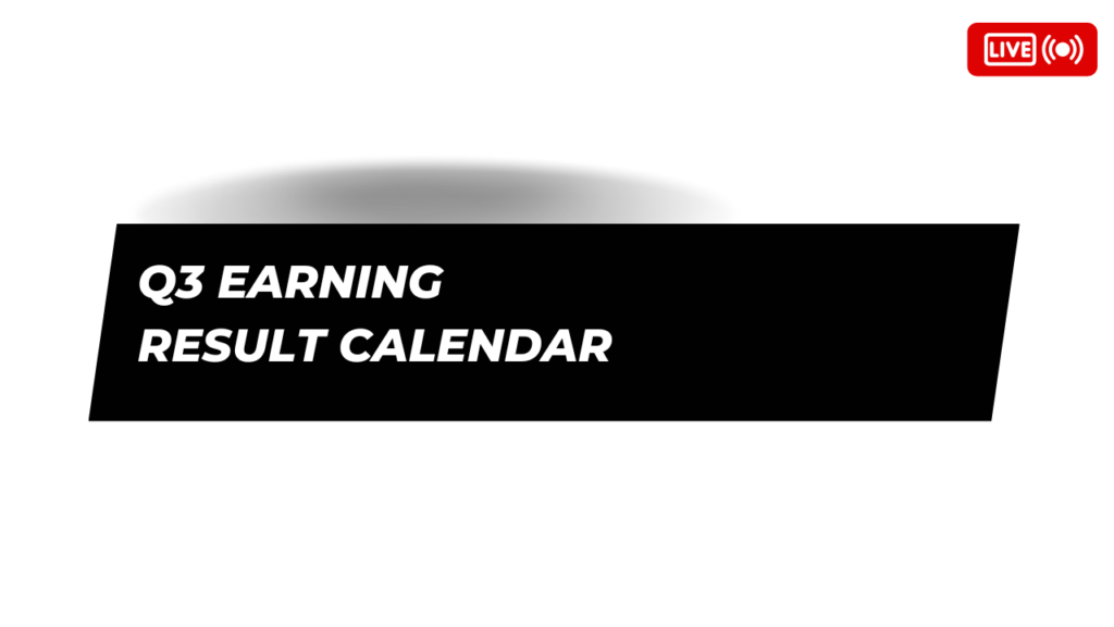 Q3 Result calendar 1 Q3 Result calendar