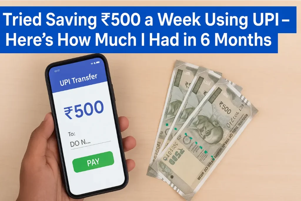 UPI transfer of ₹500 weekly savings in India
