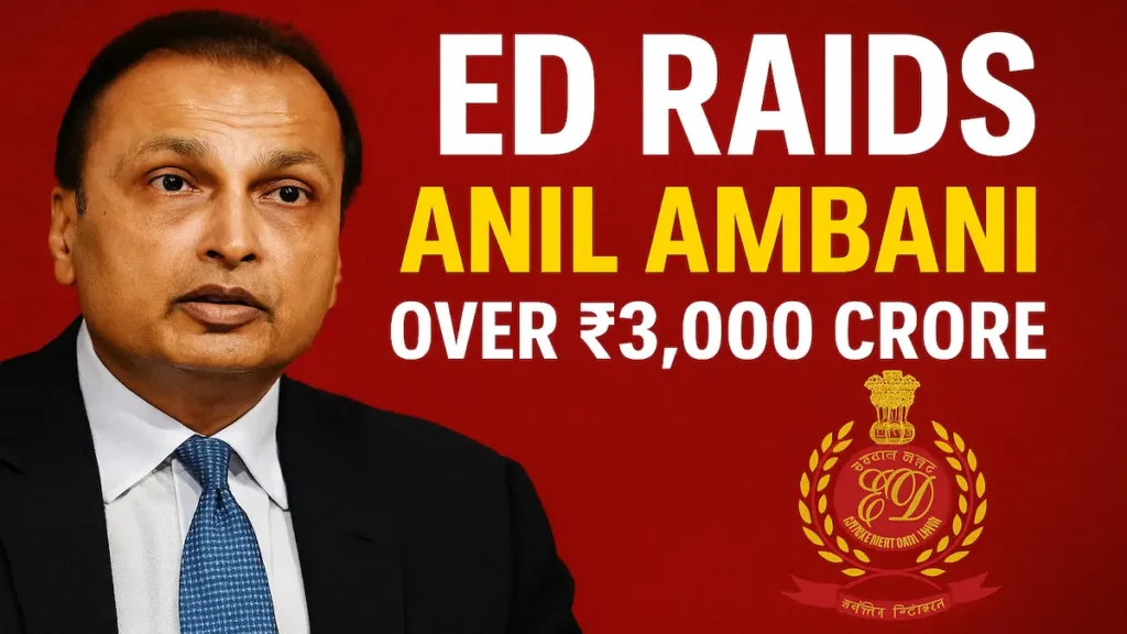 Anil Ambani ED Raids Over ₹3,000 Crore – Featured News Image