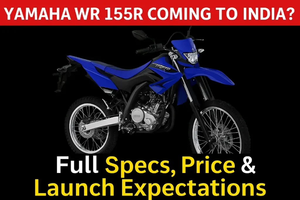 Yamaha WR 155R off-road motorcycle in blue with rugged tire