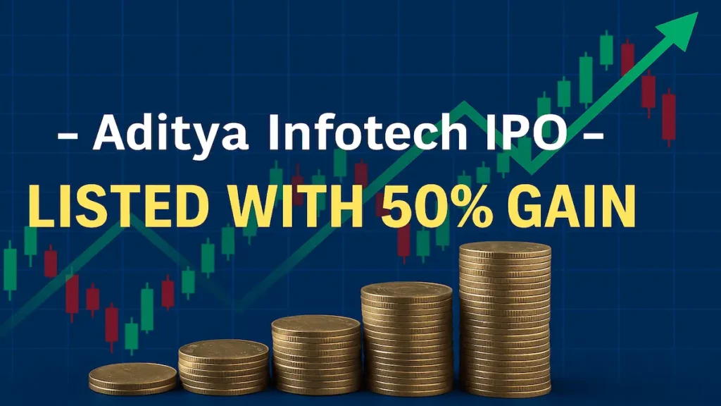 Aditya Infotech share price listing on NSE and BSE with 50 percent premium