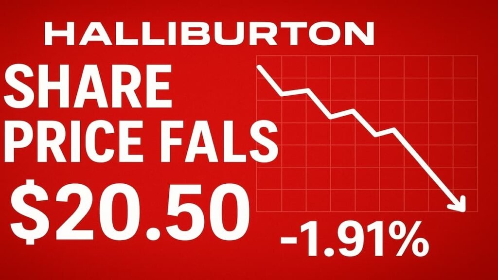 halliburton share price falls august 2025