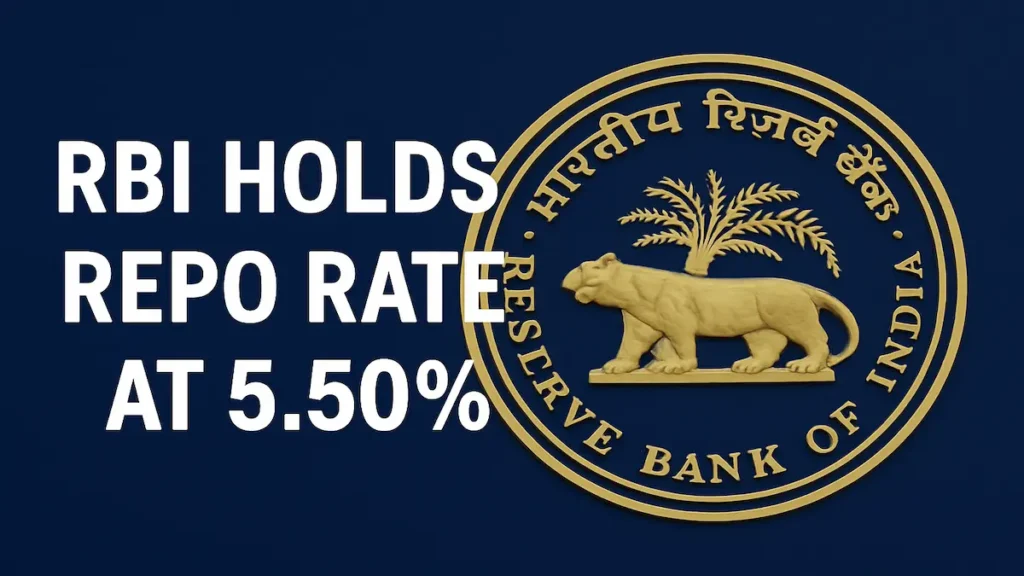 RBI holds repo rate at 5.50% in August 2025 policy meeting