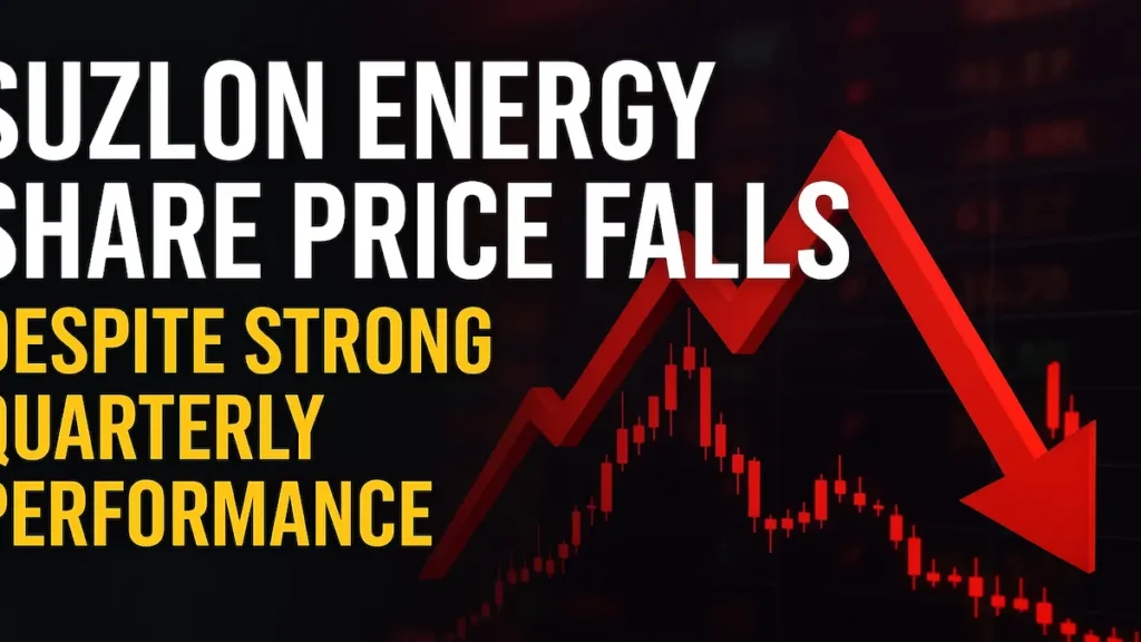 Suzlon Energy Share Falls Over 3% Despite Strong Q1 Results 50 Suzlon Energy share price falls after Q1 FY26 results