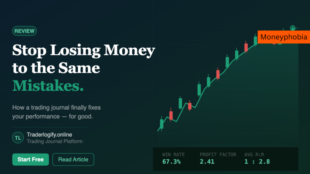 Traderlogify.online trading journal dashboard showing candlestick chart, win rate, and profit factor the best trading journal to fix your trading in 2026