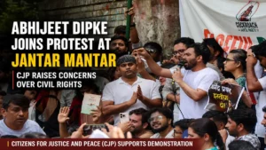 Abhijeet Dipke joins Jantar Mantar protest